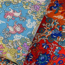 Fabric 40s Poplin Chinese multiple Style Dragons Cotton Fabric for DIY Handmade by Half Meter d240503