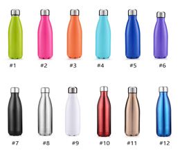 Cola Shaped Water bottle Insulated Double Wall Vacuum Heathsafety BPA Stainless Steel Highluminance Thermos Bottle 500ML8347084