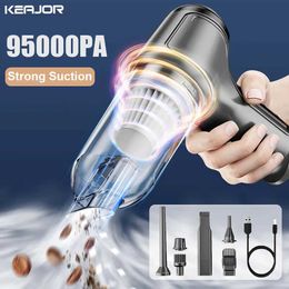 Vacuum Cleaners Car vacuum cleaner wireless portable suitable for car and home desktop mini handheld cleaning machine 95000pa powerful suction force Q240430