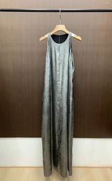 Casual Dresses 24 Summer B//C Sleeveless Halter Dress Silk Lined Temperament Luxury Long