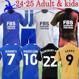 24 25 Leicesters Soccer Jerseys BARNES Tielemans Home Away VARDY MADDISON AYOZE NDIDI MENDY DAKA IHEANACHO LOOKMAN 2024 Football Uniforms Men Kids Kit