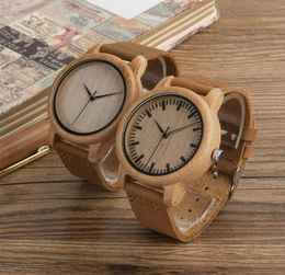BOBO BIRD A16 A19 Wooden Watches Japan Quartz 2035 Fashion Casual Natural Bamboo Clocks for Men and Women in Paper Gift Box258o2188391