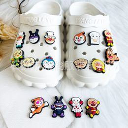 15colors japanese food hero Anime charms wholesale childhood memories game funny gift cartoon charms shoe accessories pvc decoration buckle soft rubber