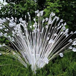 Decorative Flowers 40 Heads Peacock Grass Artificial Plants Pampas Reed Flower Arrangement Home Bedroom Wedding Decorations Fake