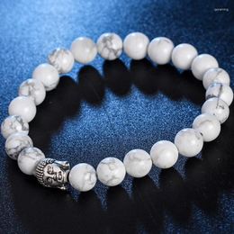 Link Bracelets Trendy Silver Plated Beads Buddha Strand Charm & Bangles Jewellery For Friends