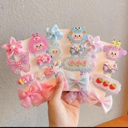 Hair Accessories 8PCS Cartoon Clip Fashion Sweet Mini Headwear Resin Bow Knot Girls