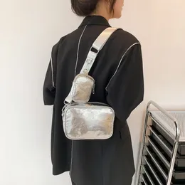 Evening Bags Brand Designer Patent Leather Women's Shoulder Bag Casual Crossbody Small Pillow Handbag And Purse 2024 Trend