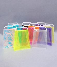 PVC Shopping Bag PVC Transparent Plastic Handbag Colourful Packaging Bag Fashion Shouder Handbags Storage Bags Tools RRA16021779502