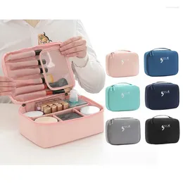 Storage Bags Large Capacity Travel Makeup Organizer For Women Portable Rectangle Cosmetic Bag Toiletries Wash Pouch