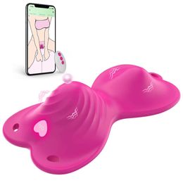 Other Health Beauty Items Female wearable tactile vibrator application remote control butterfly stimulator 18 vibration mode adult Q240430