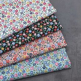 Fabric Liberty Fabric Fresh Pastoral Style Poplin Printed Black Blue Pink DIY Handmade per Half Meter d240503