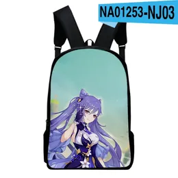 Backpack Trendy Novelty Genshin Impact Notebook Backpacks Pupil School Bags 3D Print Oxford Waterproof Boys/Girls Laptop