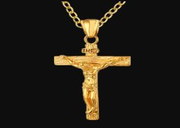 Mens Stainless Steel Necklace Gold Silver Jesus Pendant Necklace New Fashion Hion Hip Hop Necklaces Jewellery Fashion Design5468092