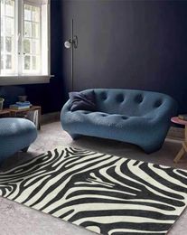 Modern Luxury Zebra Pattern Carpet Living Room Kitchen Runner Floor Mat Animal Printed Bedroom Area Rug Nordic Style Bedside Rugs6382797