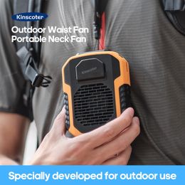 6000mAh Hanging Waist Fan Cooler Ventilator Outdoor Portable Neck with Power Bank for Camping Hiking Fishing 240424