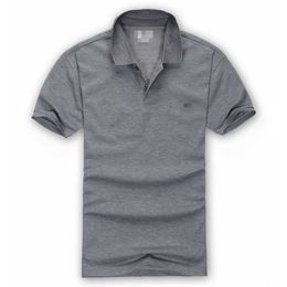 Hot selling men's summer top brand men's golf T-shirt made of cotton, comfortable high street, quick drying, breathable business and leisure clothing, men's top