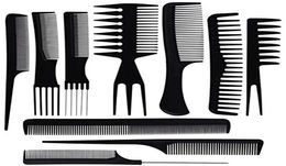 10pcsSet Professional Hair Brush Comb Salon Barber Anti Static Coarse Fine Toothed Tail Hairbrush Hairdressing Combs Hair Care St5505073