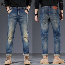 Men's Jeans Luxury For Men Stretch Slim Fit Classic Blue Denim Pants Eurupe And American Style Vintage High Quality Trousers Cowboys