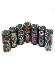 Herb grinder Plastic Pressed Twolayer Tobacco Cans Fashion Ghost Head Bag Flower Leaf Tobacco Box Tobacco Smoking Set Grinder 7595203