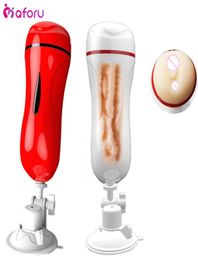 Male Masturbation Cup Hands Suction Cups Oral Anal Sex Vibrator Blowjob Silicone Realistic Vagina Pussy Sex Toys for Men MX196265294