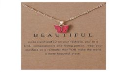 Acrylbutterfly -Anhänger Halskette Konstellation Legierung Anhänger Halskette Kette Juwely Geschenkkarte für Frauen1121218
