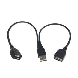 new USB 2.0 A Male To Dual USB Female Data Hub USB Splitter Cable USB Charging Power Adapter Cable Extension for Laptopfor laptop USB splitter