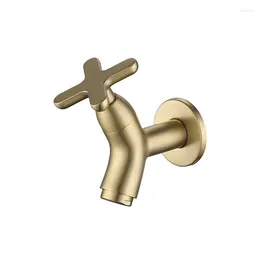 Bathroom Sink Faucets Top Quality Brass Single Cold Faucet Wall Mounted Washbasin Design Copper Tap Gun Grey Black White Brushed Gold