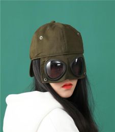 Ball Caps 2021 Hats For Women Antisaliva Wind Sand Dual Use Unisex Hat With Goggle Super Cool Peaked Cap Man Baseball8853119