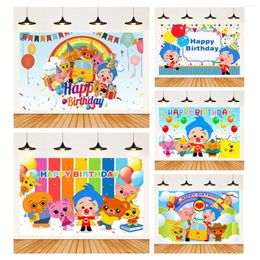 Party Decoration Plim Backdrop Children's First Birthday Cartoon Pig Po Background Pography