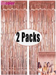 Event amp PartyParty s 2Pack Metallic Foil Tinsel Fringe Curtain Birthday Wedding Bachelorette Party Decoration Adult Anniversar5562438