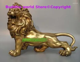 Decorative Figurines Large # TOP COOL Home Store Company Good Luck Success Decoration Talisman Recruit Money COPPER LION Exorcise FENG SHUI