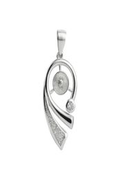 925 Sterling Silver Blank Pendant Settings Base Cubic Zirconia Pearl Findings DIY Jewellery Making 5 Pieces8763087