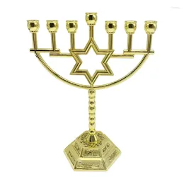 Candle Holders 7 Branch Holder 12 Tribes Menorah Jewish Candlestick Hexagonal Star Stand Dropship