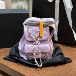 24SS Women's Luxury Designer New Small Backpack Tote Bag Leather Shopping Bag Women's Handbag Shoulder Bag Crossbody Bag Upscale Outdoor Backpack 18CM