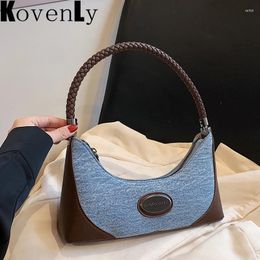 Evening Bags Blue Denim Shoulder For Women Vintage Designer Luxury French Style Handbag Fashion Bagute Bag Free Shipp