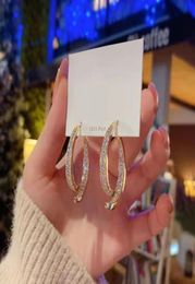 Luxury diamond Silver 925 geometric Earrings Designer Dangle Chandelier silvers needle earring Korean design new high texture ea424991612