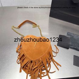 Designer ysla bag ys Ys Yssl Women Letter Bags Bag Ybag Heart Tassels Pouch Brown Luxurys Handbag Fashion Chain Crossbody Bags Lady Beach Purse