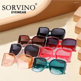 Sunglasses SORVINO 2024 Summer Square Frame European And American Personalised Large Colourful Anti Glass Fashion Sunglasse
