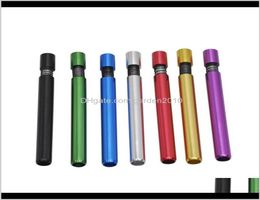 Pipes Mini Metal Smoking Tobacco Herb Aluminium One Hitter Dugout Pipe Snuff Cigarette Holder Accessories Wb3362 Yvpv1 S5Y6T2631668