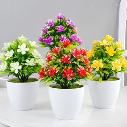 Decorative Flowers 1pc Artificial Potted Plant Small Bonsai Pot Simulated Tree Ornaments Wedding Home El Office Table Decor Fake Plants