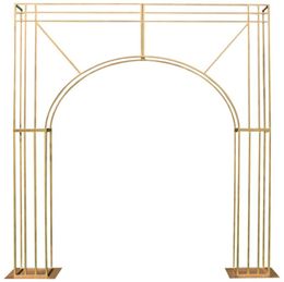 Party Decoration Custom Rectangular Arch gold Metal Floral Frame Wedding Backdrops Stands7438328