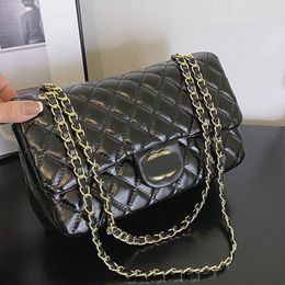 Shoulder bag cf designer bags men crossbody bag purses single chain solid black leather luxury bag for woman shopping travel clutch bag hot sellig te044 C4