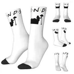 Men's Socks Colorful Pair Friends TV Show Cosy Unisex Hip Hop Happy 3D Printing Street Style Crazy Sock