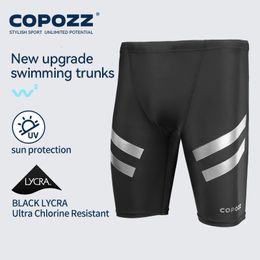 COPOZZ Mens Swimming Trunks Shorts Competition Training Sports Swimwear Breathable Quick Drying Swimsuit Beach Pants 240416
