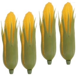 Decorative Flowers 4 Pcs Simulation Corn Artificial Display Prop Planta Vegetable Model Po Props Modeling