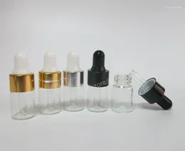 Storage Bottles 1000pcs/lot 2ml Glass Sample Dropper Bottle 2cc Clear Glsss With Mini Cosmetic Container