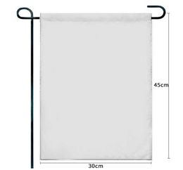 3 Layers White Banner Flags Triple Ply With Black Shading Cloth Heat Transfer Double Sides Blank Sublimation Garden Flag 100 Poly9554178