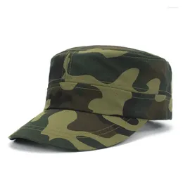 Berets Camouflage Men's Vintage Baseball Caps Cotton Flat Cap Adjustable Outdoor Breathable Visor Sun Protective Casual Hat Men Women