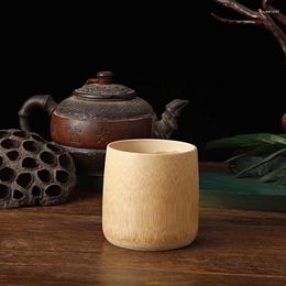 Mugs Retro Bamboo Teacups Chinese Classical Tea Ceremony Water Cup Handmade Natural Wooden Teaware Room Accessories