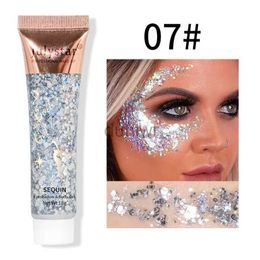 Body Glitter Glitter Cream Mermaid Scale Gel Sequins Eye Shadow Liquid Face Lip Colourful Body Polarised Pigment Stage Shimmer Body Makeup d240503